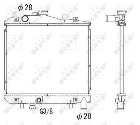 Radiador, refrigeración del motor NRF B.V. ref. 506516