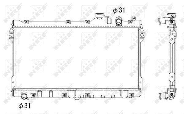 Radiateur moteur (Radiateur de refroidissement) NRF B.V. 506522