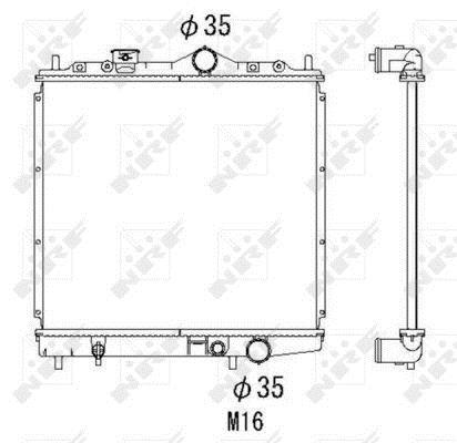 Radiateur moteur (Radiateur de refroidissement) NRF B.V. ref. 506557