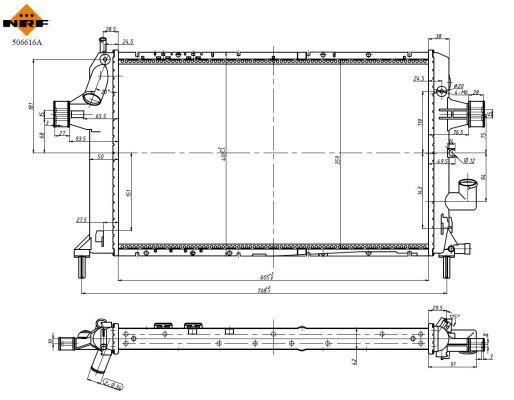 Radiateur moteur (Radiateur de refroidissement) NRF B.V. 506616A