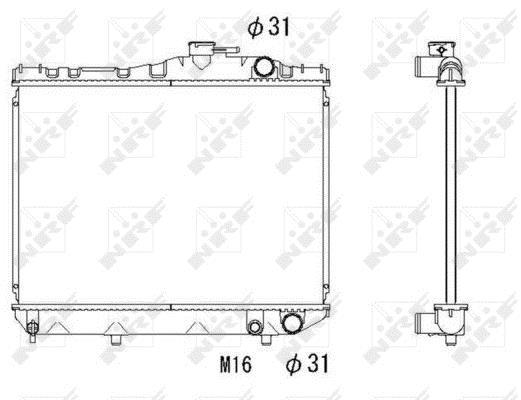 Radiador, refrigeración del motor NRF B.V. ref. 506706
