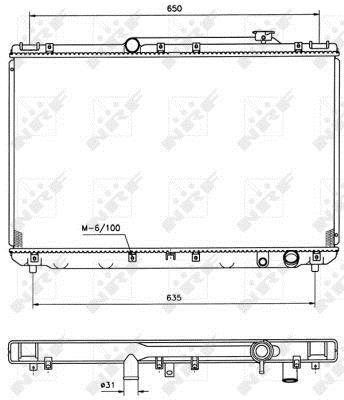 Radiador, refrigeración del motor NRF B.V. ref. 506721