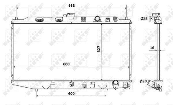 Radiateur moteur (Radiateur de refroidissement) NRF B.V. 506728