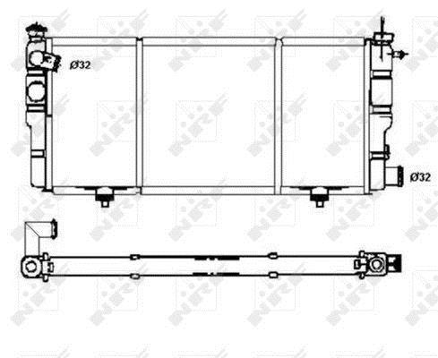 Radiador, refrigeración del motor NRF B.V. ref. 507120