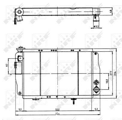 Radiador, refrigeración del motor NRF B.V. ref. 507326
