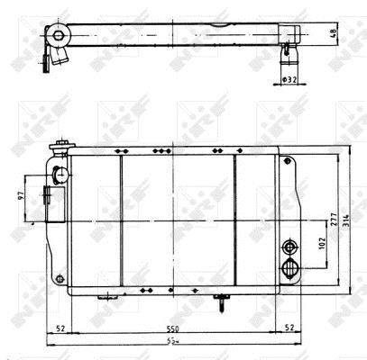 Radiador, refrigeración del motor NRF B.V. ref. 507326