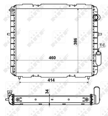 Radiador, refrigeración del motor NRF B.V. ref. 507345