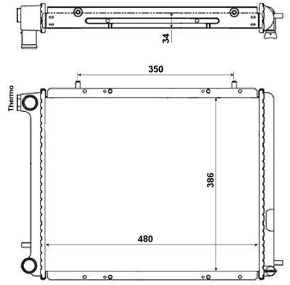 Radiador, refrigeración del motor NRF B.V. ref. 507352