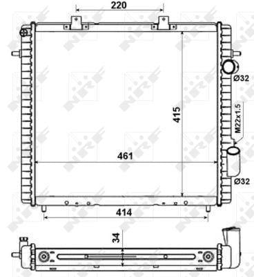 Radiateur moteur (Radiateur de refroidissement) NRF B.V. ref. 507359