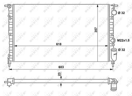 Radiateur moteur (Radiateur de refroidissement) NRF B.V. 507465