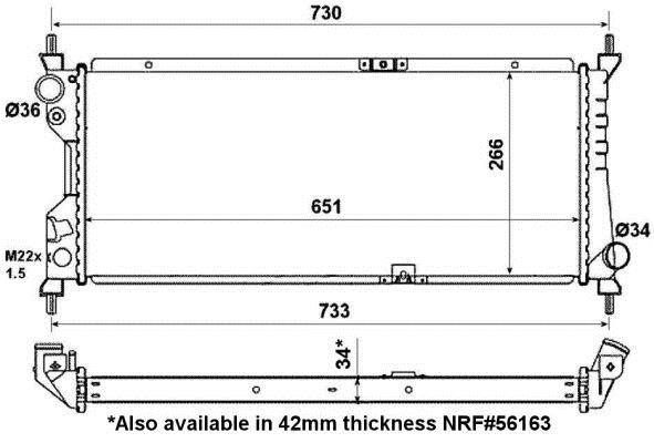 Radiateur moteur (Radiateur de refroidissement) NRF B.V. 507522