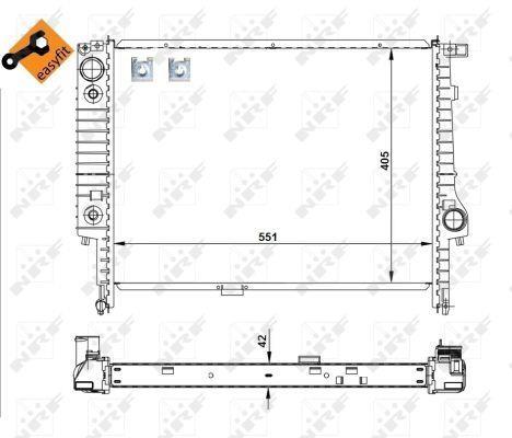 Radiador, refrigeración del motor NRF B.V. ref. 507619