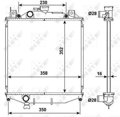 Radiador motor NRF B.V. 507644