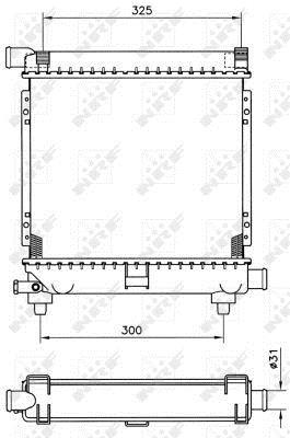 Radiador motor NRF B.V. 507662