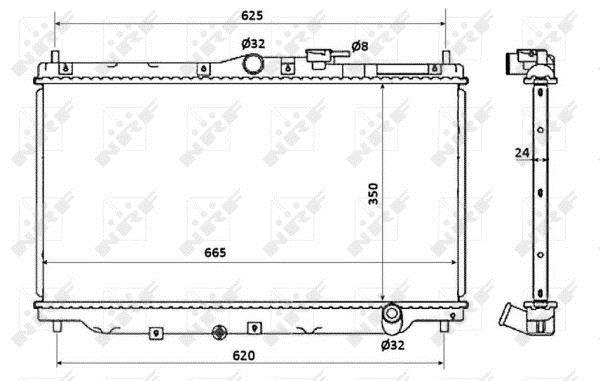 Radiateur moteur (Radiateur de refroidissement) NRF B.V. 507722