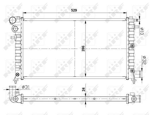 Radiateur moteur (Radiateur de refroidissement) NRF B.V. 509502