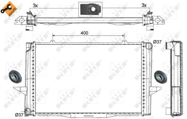 Radiateur moteur (Radiateur de refroidissement) NRF B.V. ref. 509509