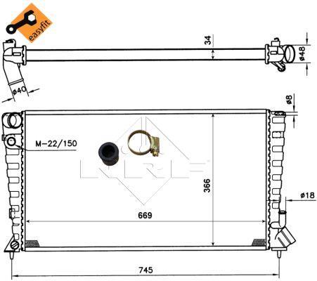 Radiateur moteur (Radiateur de refroidissement) NRF B.V. 509510