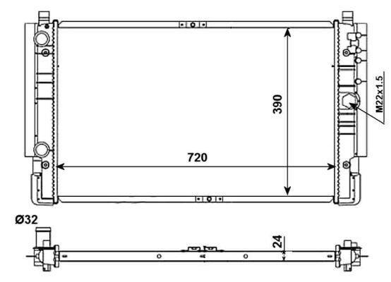 Radiateur moteur (Radiateur de refroidissement) NRF B.V. 509515
