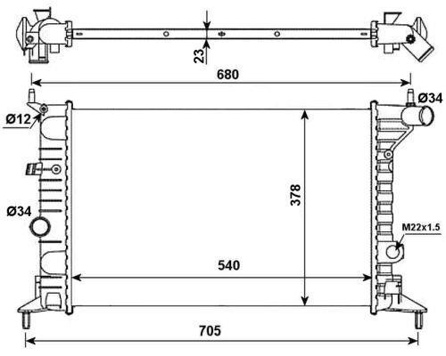 Radiateur moteur (Radiateur de refroidissement) NRF B.V. 509516