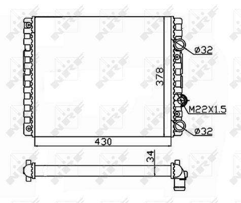Radiateur moteur (Radiateur de refroidissement) NRF B.V. 509519