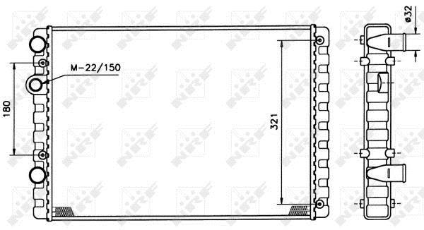 Radiateur moteur (Radiateur de refroidissement) NRF B.V. 509520