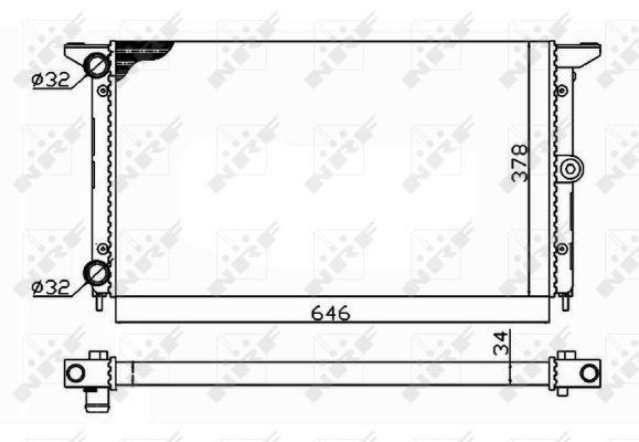 Radiateur moteur (Radiateur de refroidissement) NRF B.V. 509522