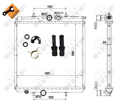 Radiador motor NRF B.V. 509523