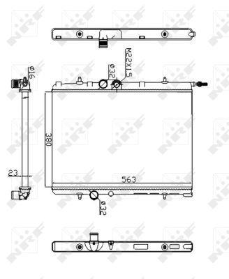 Radiateur moteur (Radiateur de refroidissement) NRF B.V. 509524A