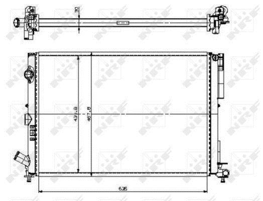 Radiateur moteur (Radiateur de refroidissement) NRF B.V. ref. 509526