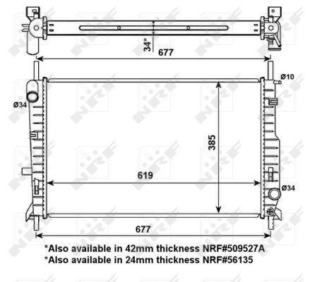 Radiateur moteur (Radiateur de refroidissement) NRF B.V. 509527