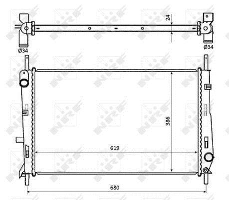 Radiateur moteur (Radiateur de refroidissement) NRF B.V. 509528