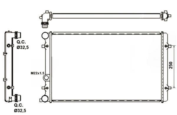 Radiador motor NRF B.V. ref. 509529A