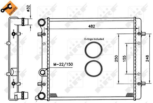 Radiateur moteur (Radiateur de refroidissement) NRF B.V. 509530