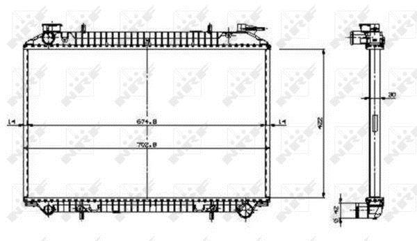 Radiateur moteur (Radiateur de refroidissement) NRF B.V. 509534