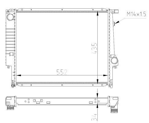 Radiador, refrigeración del motor NRF B.V. ref. 509558A
