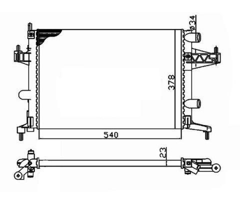 Radiador, refrigeración del motor NRF B.V. ref. 509596