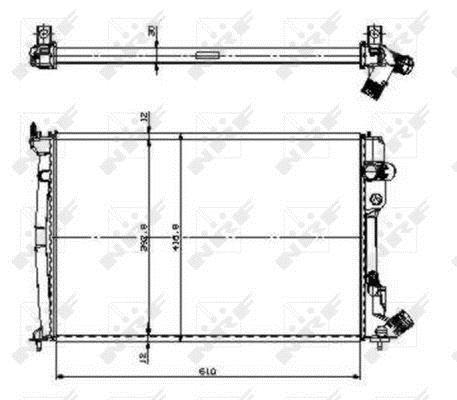 Radiador, refrigeración del motor NRF B.V. ref. 509602