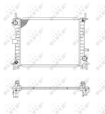 Radiador, refrigeración del motor NRF B.V. ref. 509614