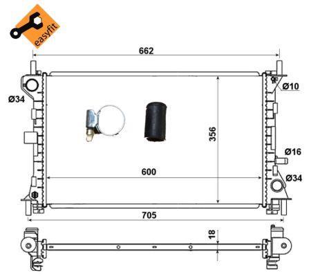 Radiateur moteur (Radiateur de refroidissement) NRF B.V. 509615