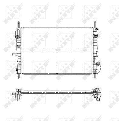 Radiador, refrigeración del motor NRF B.V. ref. 509641