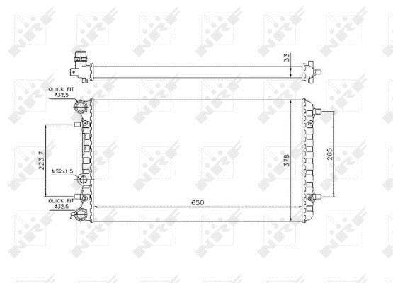 Radiador, refrigeración del motor NRF B.V. ref. 509644
