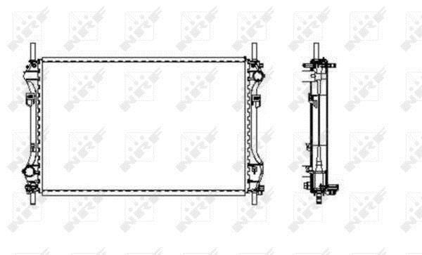 Radiador, refrigeración del motor NRF B.V. ref. 509696