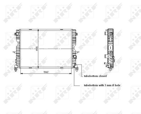 Radiador, refrigeración del motor NRF B.V. ref. 509729