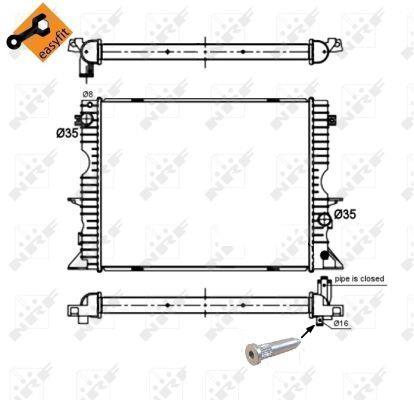 Radiador, refrigeración del motor NRF B.V. ref. 509730