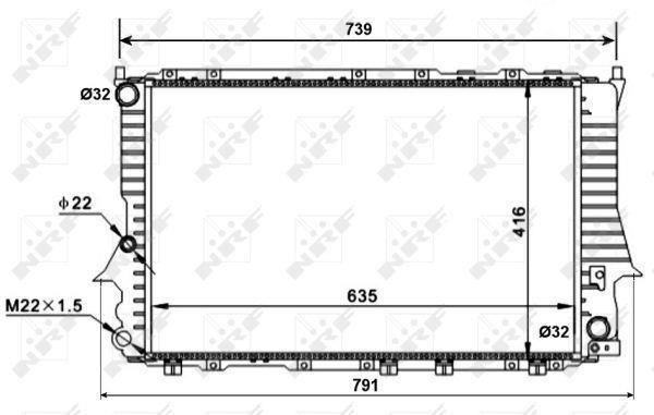 Radiateur moteur (Radiateur de refroidissement) NRF B.V. ref. 51318