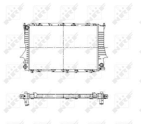 Radiador, refrigeración del motor NRF B.V. ref. 51320