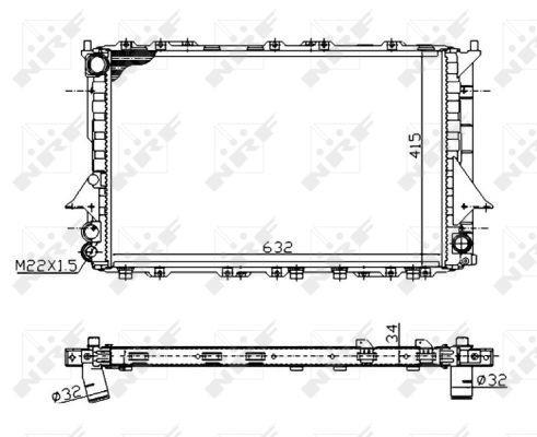 Radiador, refrigeración del motor NRF B.V. ref. 51320A