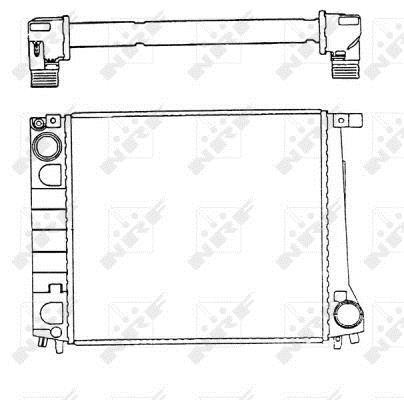 Radiador, refrigeración del motor NRF B.V. ref. 51349