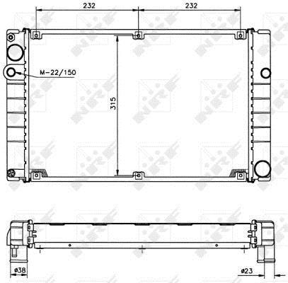 Radiador, refrigeración del motor NRF B.V. ref. 51364